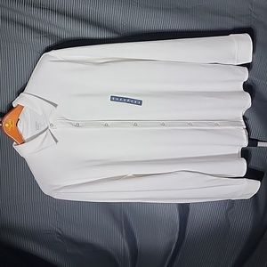 Lands End Mens White Long Sleeve Knit Button Down Shirt Size XXL New